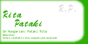 rita pataki business card